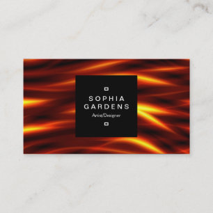 Carte De Visite Square Label 01a - Langues de Feu