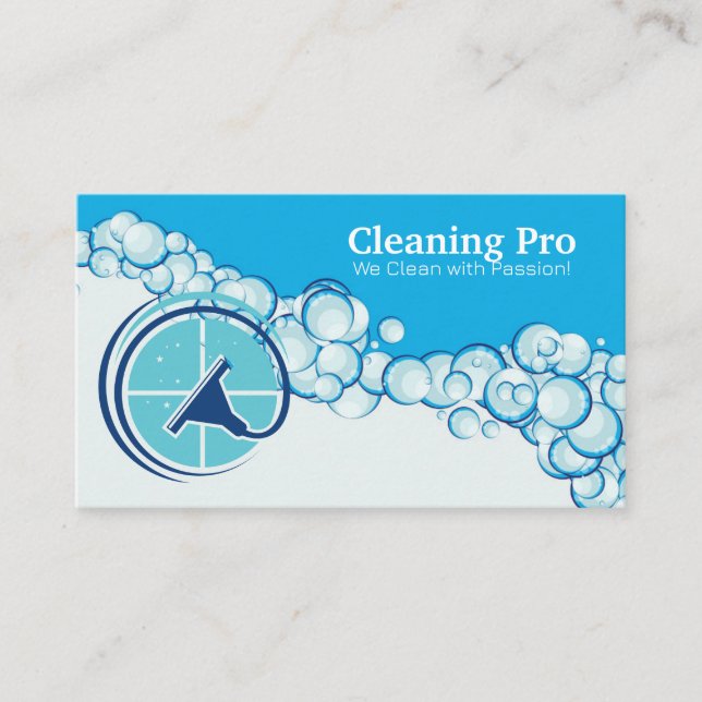 Carte De Visite Squeegee | Soap Bubbles (Devant)