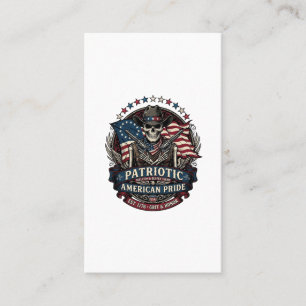 Carte De Visite Squelette Cowboy Patriotique Squelette de Patriote
