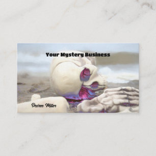 Carte De Visite Squelette rose blanc gothique sur la plage