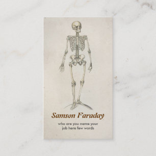 carte de visite squelettique d'anatomie