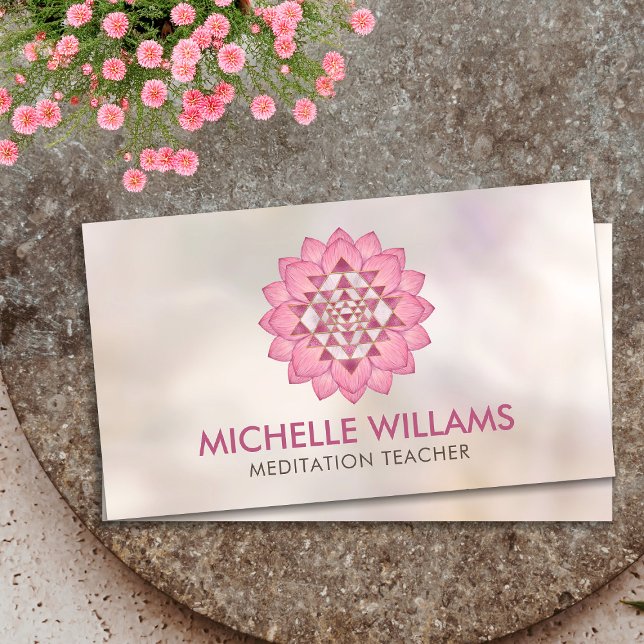 Carte De Visite Sri Yantra / Sri Chakra à Lotus Flower (Créateur téléchargé)