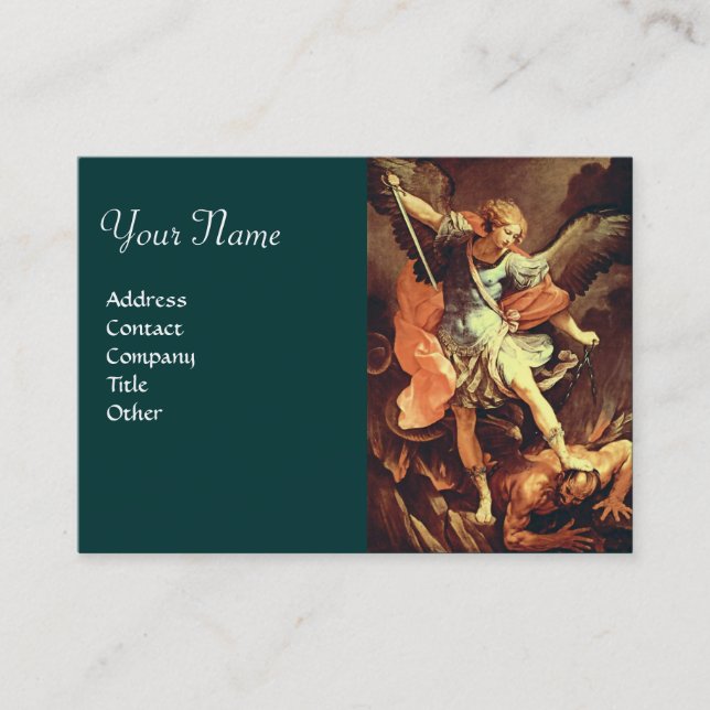 Carte De Visite St. Michael l'Archange Vert Brown (Devant)