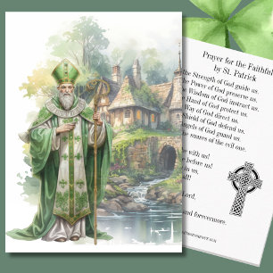 Carte De Visite St. Patrick's Irish Holy Prayer Card