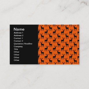 Carte De Visite Stag Deer sur Bright Orange