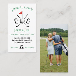 Carte De Visite Stag & doe /Jack et Jill Golf Theme Événement Bill