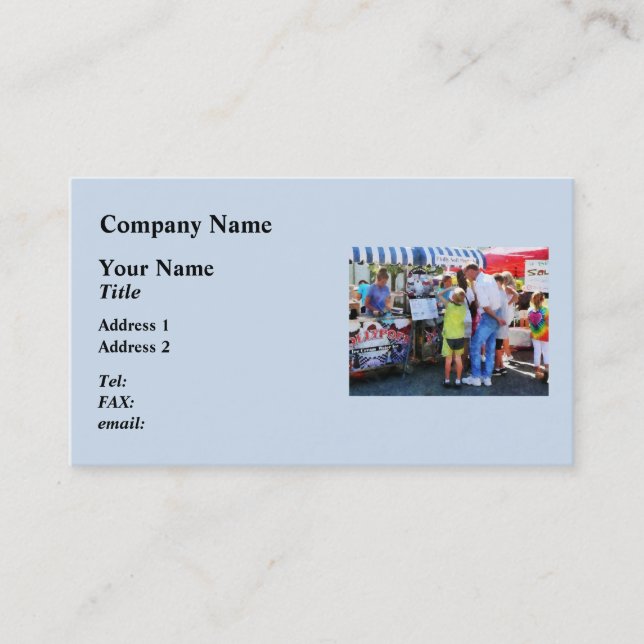 Carte De Visite Stand de glace (Devant)