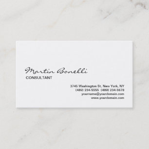 Carte de visite standard calligraphiée noir et bla