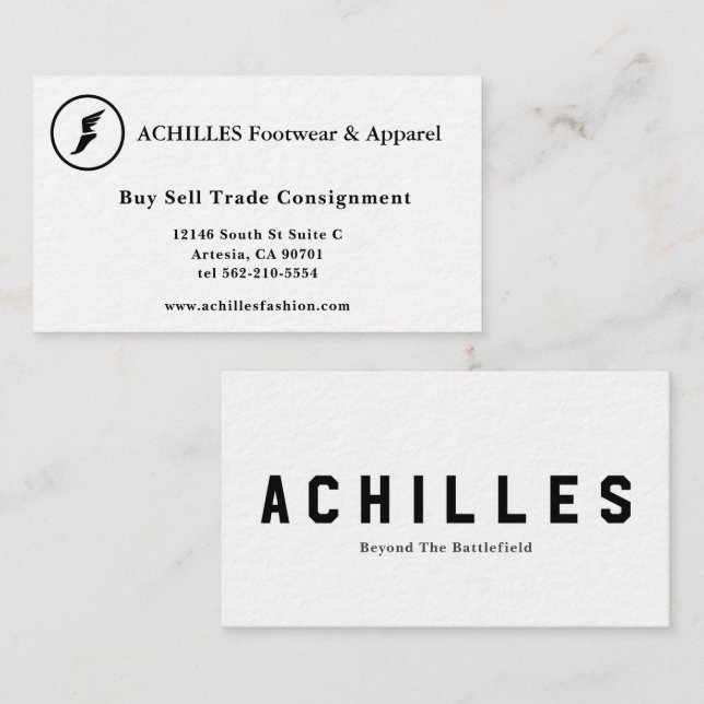 Carte de visite standard de 3,5 pouces x 2,0 pouce (Devant / Derrière)