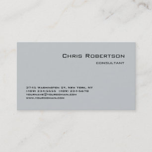 Carte de visite standard gris simple de charme