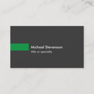 Carte de visite standard Gris Vert Gris élégant