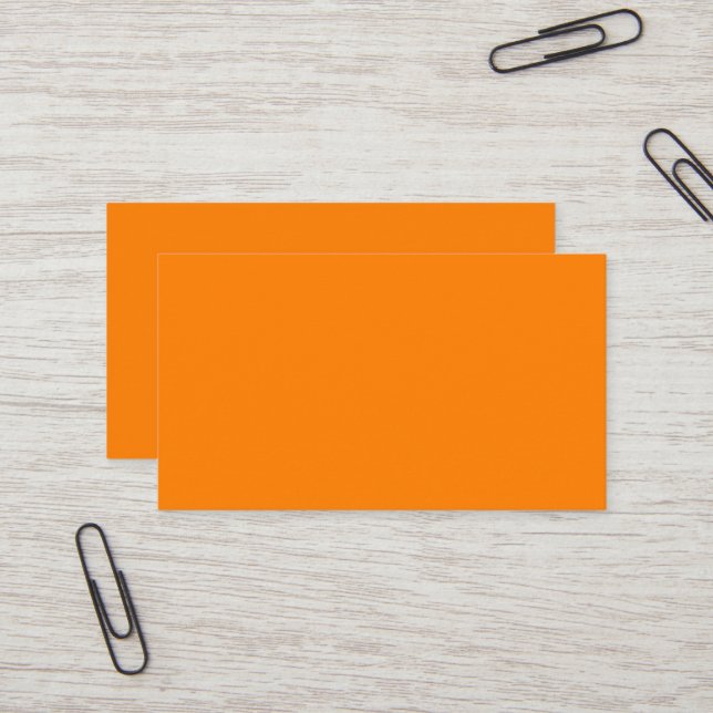 Carte de visite standard orange (Devant/Arrière en situation)