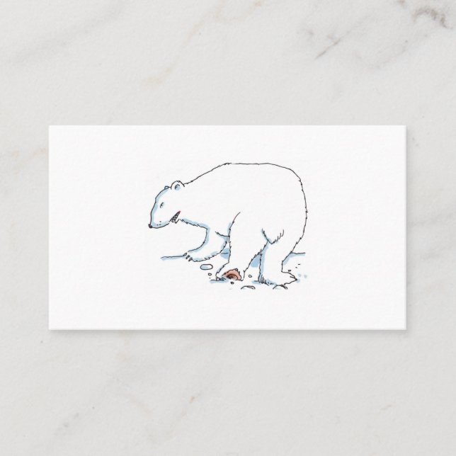 Carte de visite standard ours polaire (Devant)