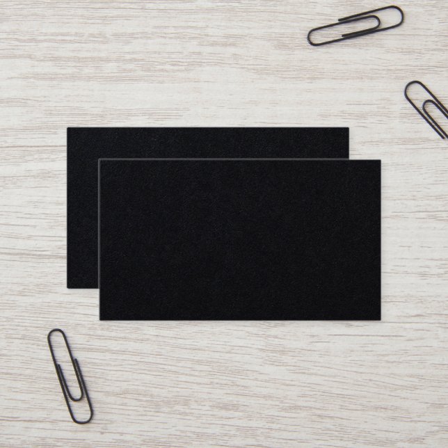 Carte de visite standard Premium Noir (Devant/Arrière en situation)