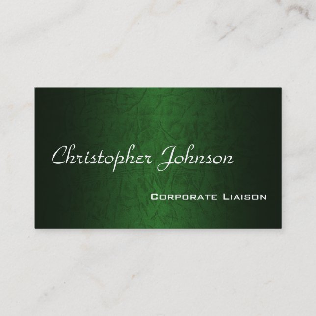 Carte de visite standard professionnel en cuir ver (Devant)