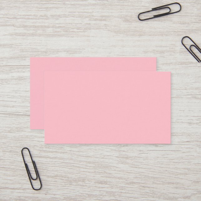 Carte de visite standard rose (Devant/Arrière en situation)