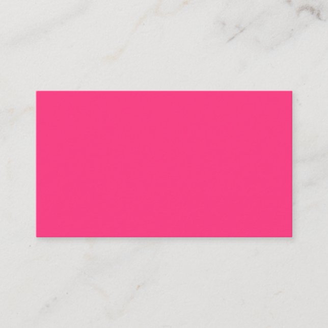 Carte de visite standard rose au néon (Devant)