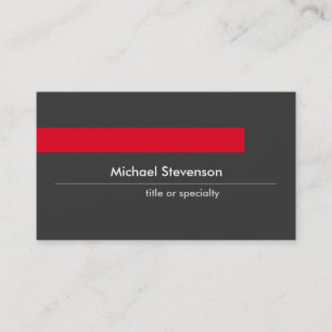 Carte de visite standard Style Grey Red Stripe