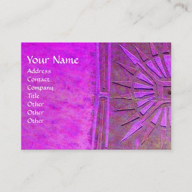 Carte De Visite STAR DU MATIN, violet d'or MONOGRAM (Devant)