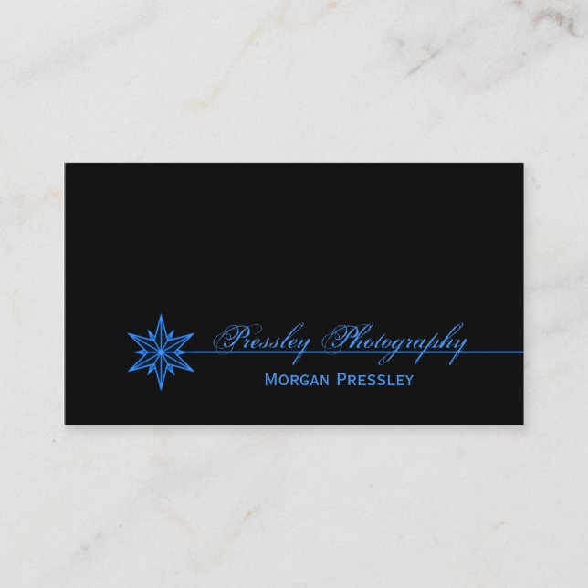 Carte de visite Starburst fraîchement propre, Bleu (Devant)