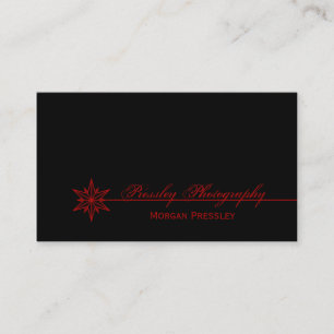 Carte de visite Starburst fraîchement propre, roug