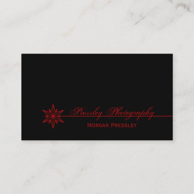 Carte de visite Starburst fraîchement propre, roug (Devant)