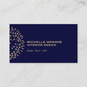 Carte De Visite Starburst Moderniste vintage Concepteur d'intérieu