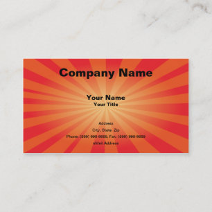 Carte De Visite Starburst orange