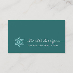 Carte de visite Starlet élégant, Turquoise