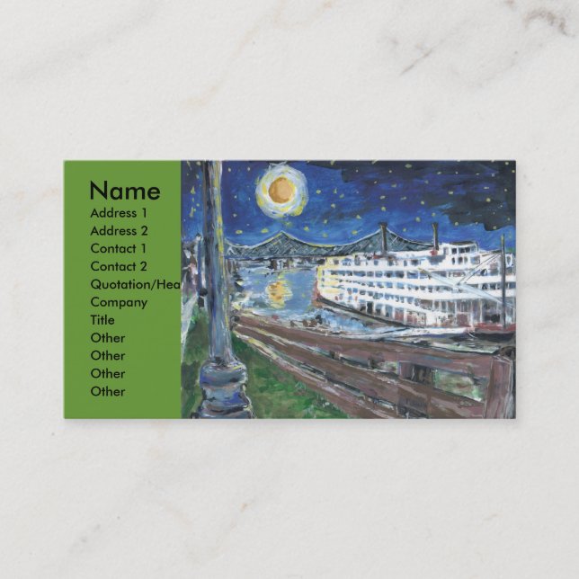 Carte De Visite Starry Night Mississippi Queen, (Devant)