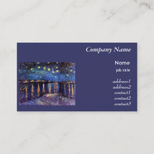 Carte De Visite Starry Night over the Rhone, Vincent Van Gogh