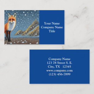Carte De Visite Starry Starry Night Storybook Fox