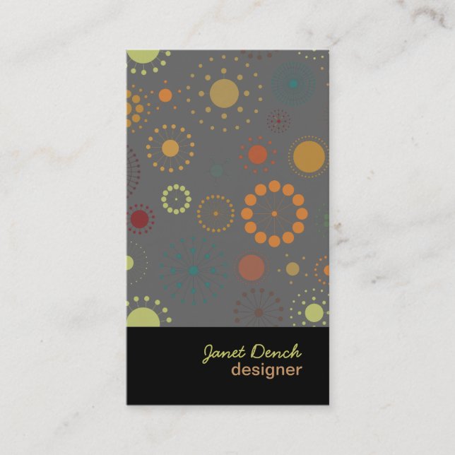 Carte De Visite Stars Rétro PixDezines (Devant)