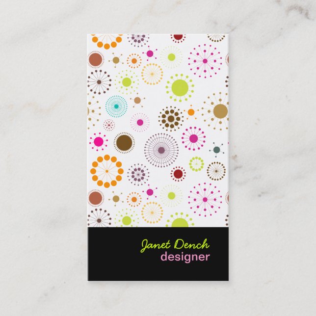 Carte De Visite Stars Rétro PixDezines (Devant)