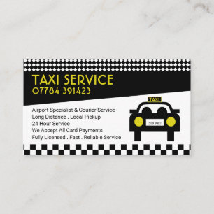 Carte De Visite Station de taxi/chauffeur, Tarifs