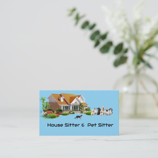 Carte De Visite Station de travail et baby-sitter (Debout devant)