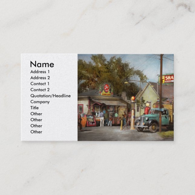 Carte De Visite Station-service - Shannon's super gasolines 1939 (Devant)