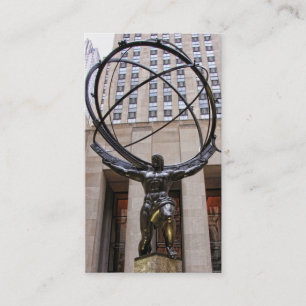Carte De Visite Statue d'atlas, centre de Rockefeller, NYC