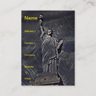 Carte De Visite Statue de la peinture de liberté