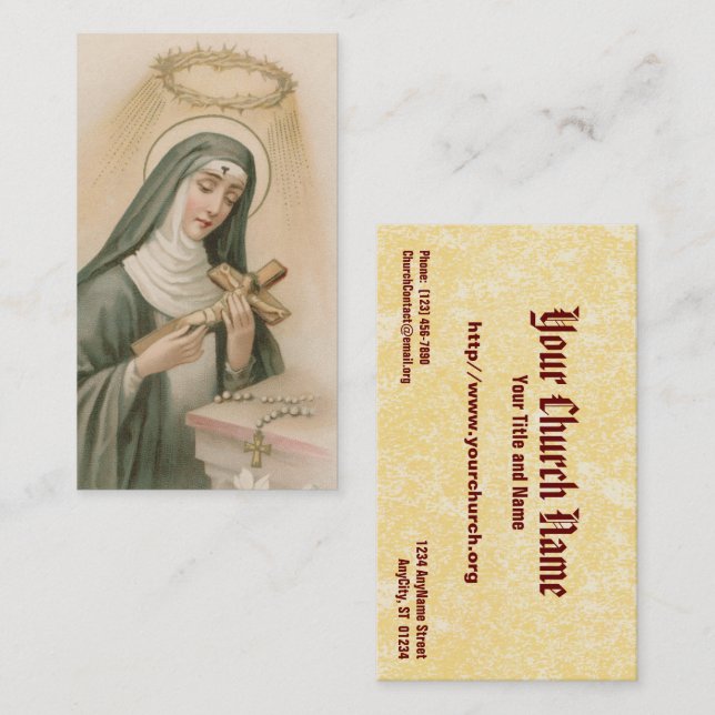 Carte De Visite Ste Rita de Cascia (M 015) (Devant / Derrière)