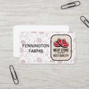 Carte De Visite Steaks Boucherie Ferme Agriculture