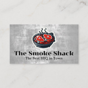 Carte De Visite Steaks Cuisine sur Grill ouvert