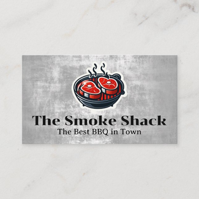 Carte De Visite Steaks Cuisine sur Grill ouvert (Devant)