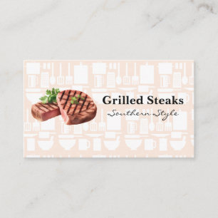 Carte De Visite Steaks grillés   Restaurant
