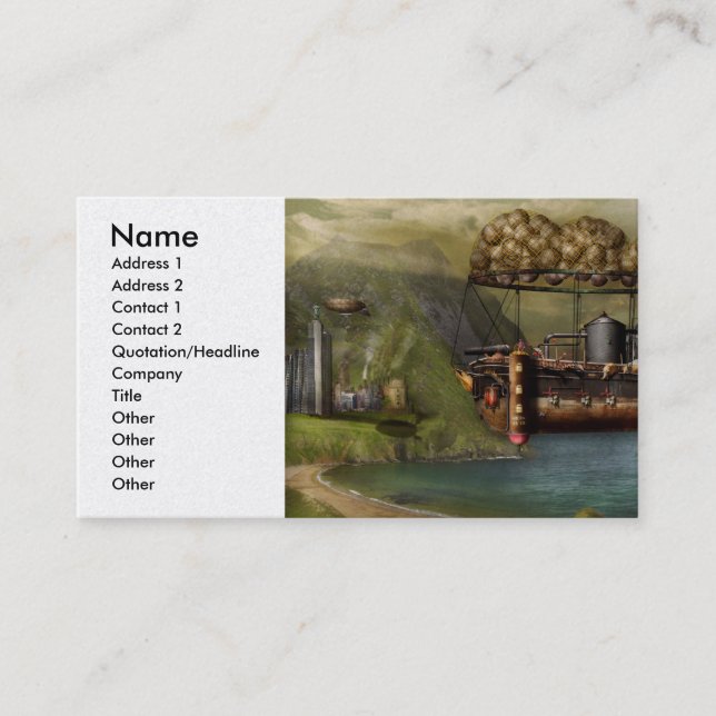 Carte De Visite Steampunk - Dirigeable - L'Arche de Noé originale (Devant)