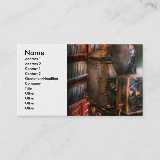 Carte De Visite Steampunk - L'Âge d'or du Cinéma (Devant)