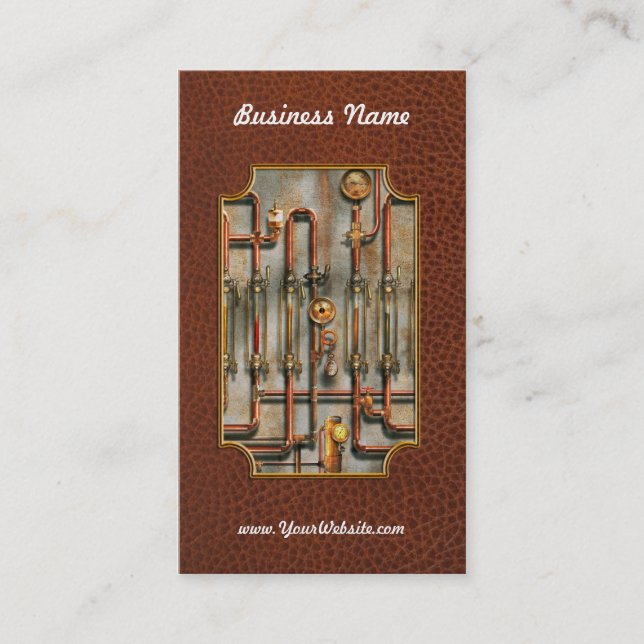 Carte De Visite Steampunk - Le collecteur de lubrification (Devant)