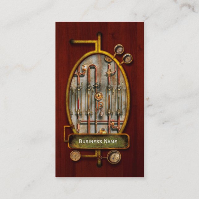 Carte De Visite Steampunk - Le collecteur de lubrification (Devant)