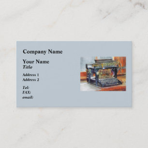 Carte De Visite Steampunk - Machine à écrire vintage