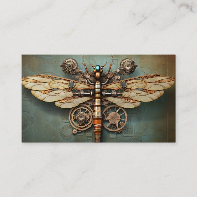 Carte De Visite Steampunk mécanique Vintage industriel Cyberpunk (Devant)